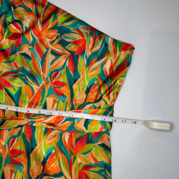 Nicole Miller One Shoulder Tropical Maxi Dress Women's 10 Resort Vacation Cruise - Picture 11 of 16